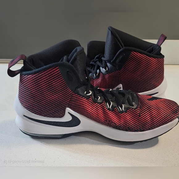GUC Nike Men's Black and Red Athletic Shoes - Picture 1 of 9
